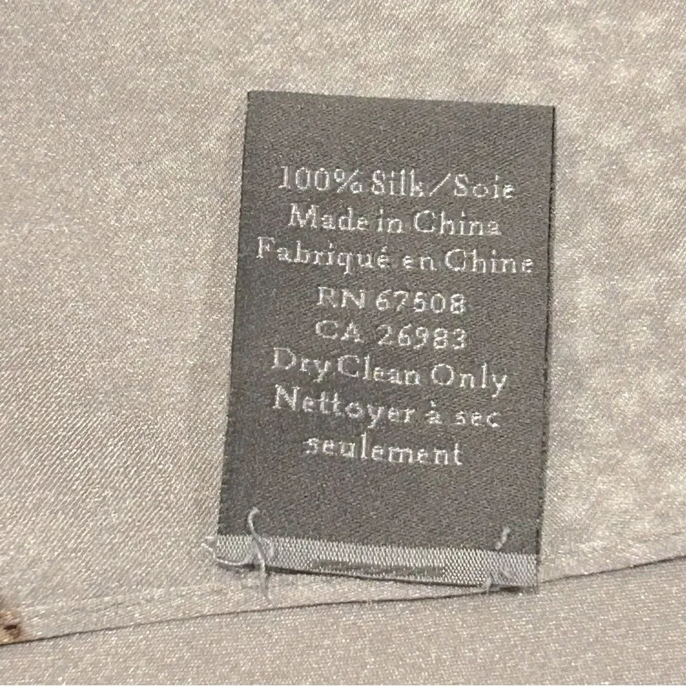 Vince Camuto Gray Floral Silk Scarf